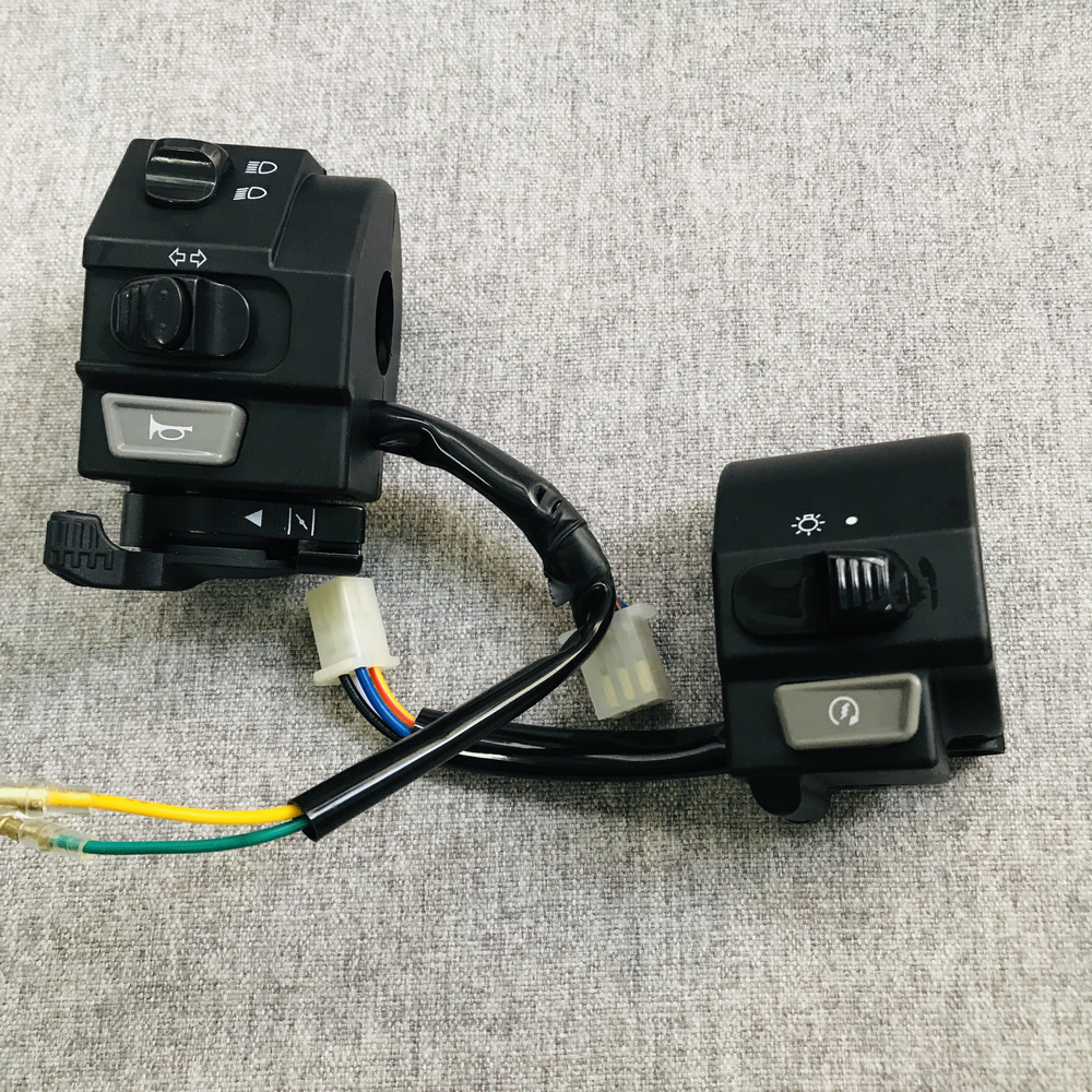BỘ Cùm công tác xe máy, cùm nút nhấn ĐỀ, ĐÈN, CÒI, XINHAN SANG ĐƯỜNG, BẬT ĐÈN xe máy gắn xe SIRIUS, SIRIUS RC, SIRIUS NHẬT (màu đen)