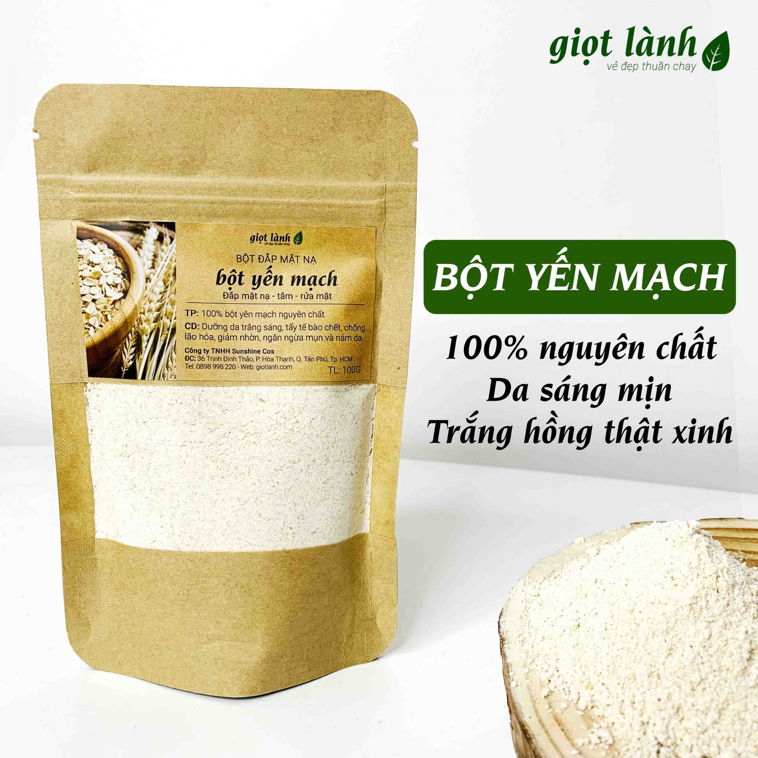 Bột yến mạch sữa - giúp da trắng sáng, mịn màng