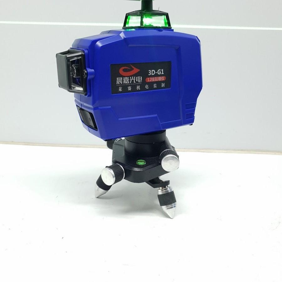 Máy cân mực laser 3D 12 tia- Máy bắn cốt, máy đánh thăng bằng 12 tia có kèm đế xoay