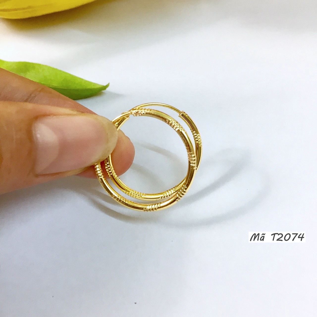 Khuyên tai tròn nhỏ đường kính 2cm t2074 cho nữ