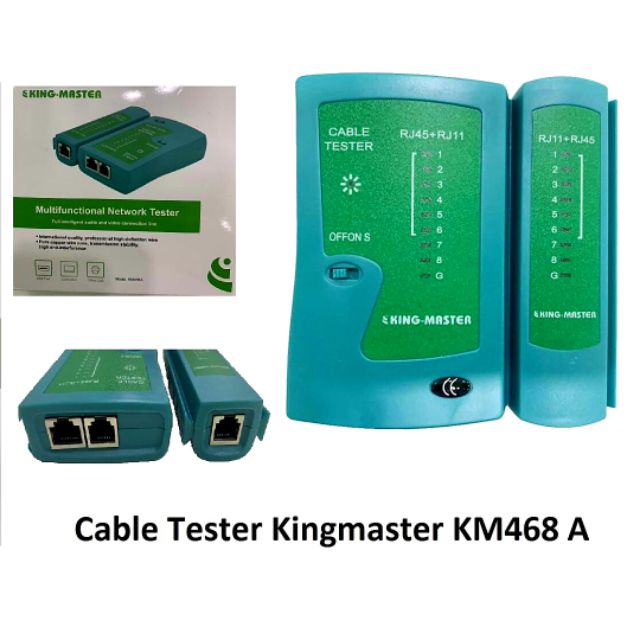 Bộ test cáp mạng RJ45 kingmaster  KM-468 tặng kèm pin