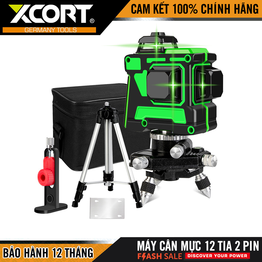 [ MẪU MỚI ] Máy cân mực 12 tia xanh - Máy cân bằng laser chính hãng - Tặng kèm Chân 1m2