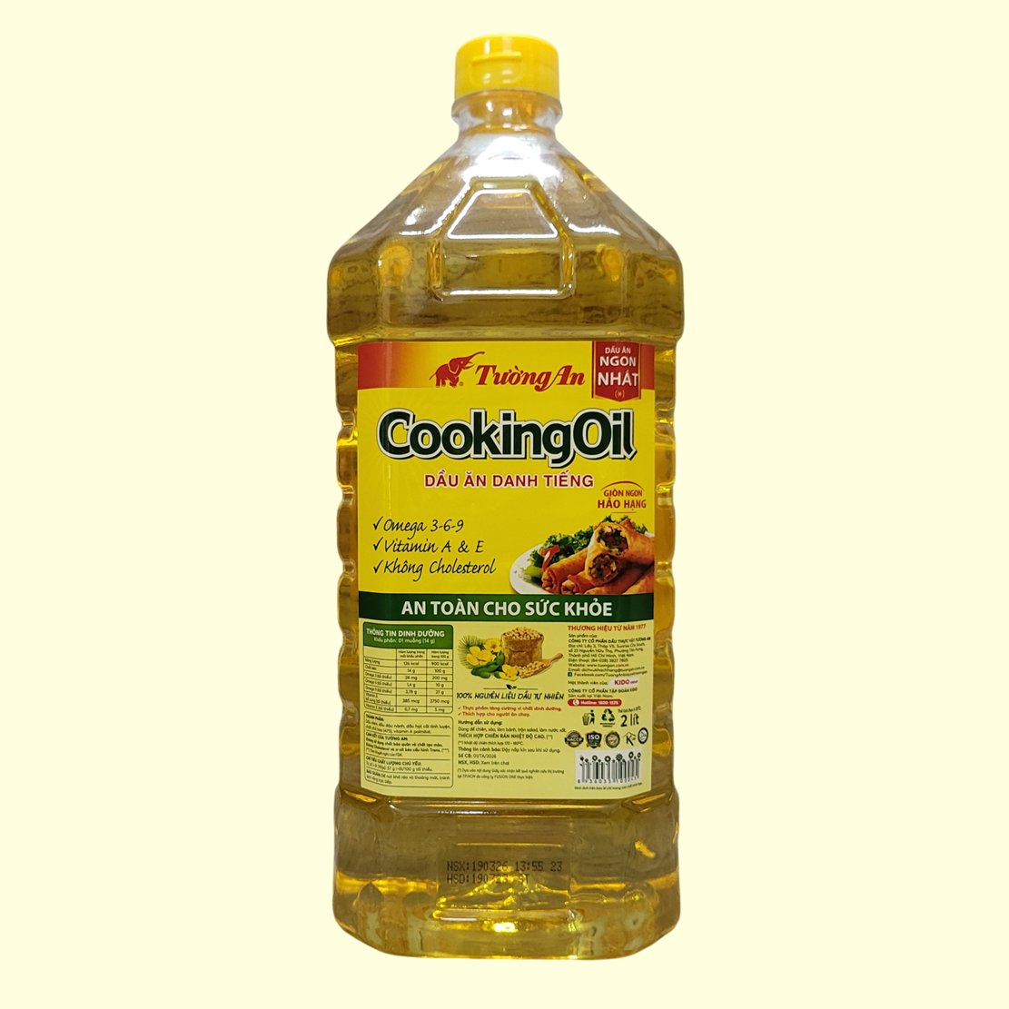 BÌNH 2 Lít + DẦU THỰC VẬT TINH LUYỆN TƯỜNG AN Cooking Oil (HALAL)