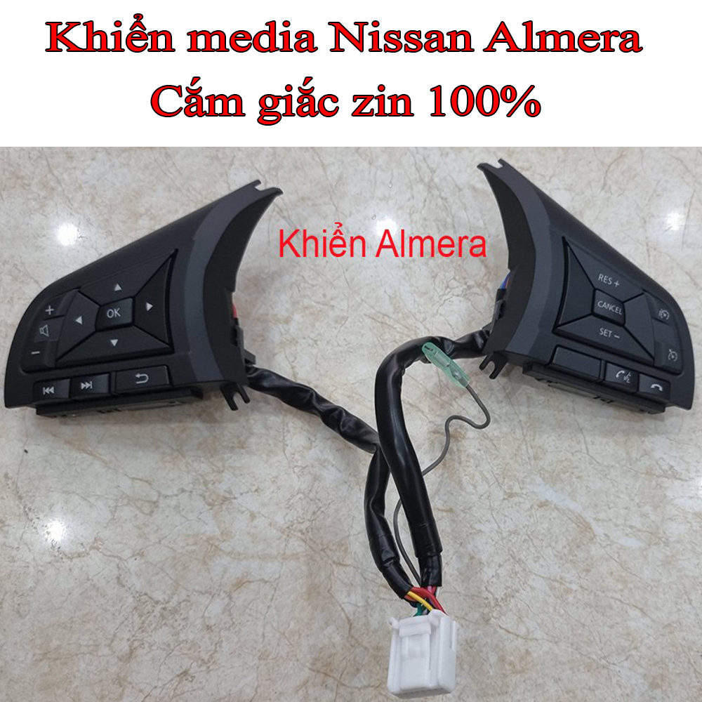 Khiển vô lăng, khiển âm lượng nissan almera 2021 - 2022- 2023 cao cấp cắm giắc gin