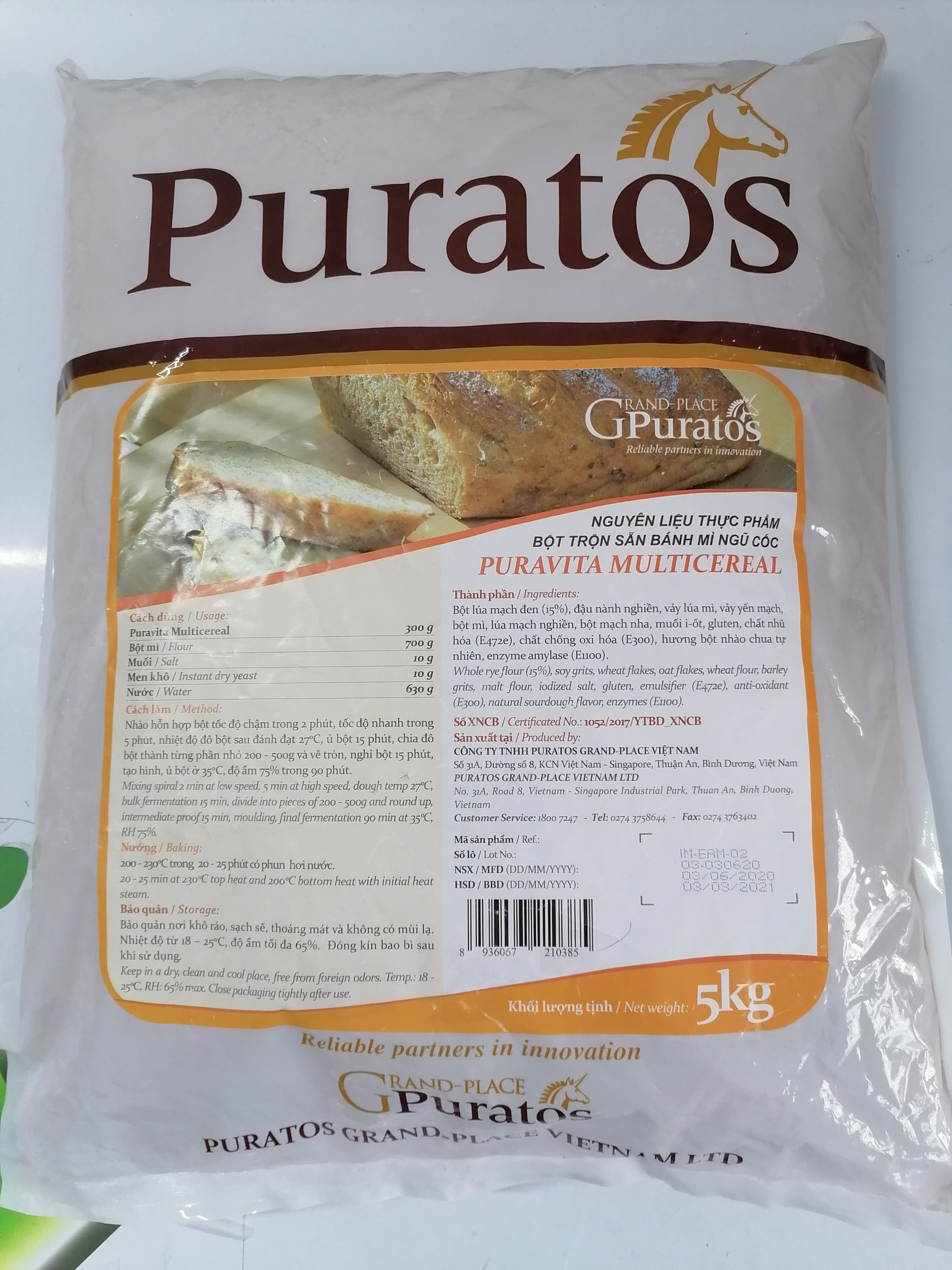 Bột mì ngũ cốc dinh dưỡng puratos puravita