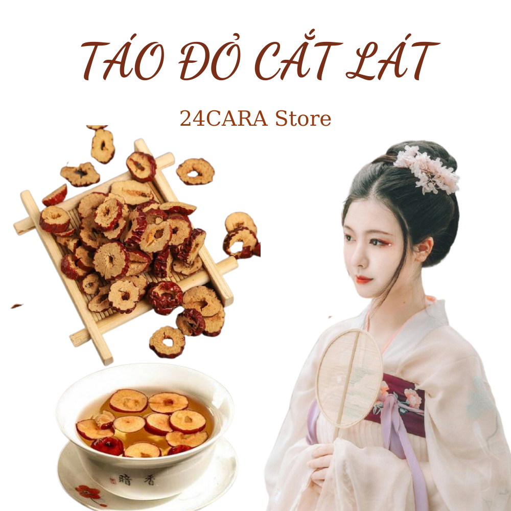500gr táo đỏ thái lát - giảm cân tốt cho sức khỏe - pha trà hoặc nấu chè dưỡng nhan