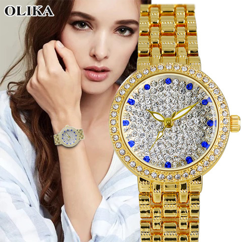 Đồng hồ nữ olika japan venus đính đá sang trọng - tặng kèm pin đh dự phòng - đồng hồ nữ cao cấp, đồng hồ nữ giá rẻ, đồng hồ nữ hàn quốc, đồng hồ nữ đẹp, đẹp,sang trọng,đẳng cấp, bền, giá sốc, đồng hồ nữ