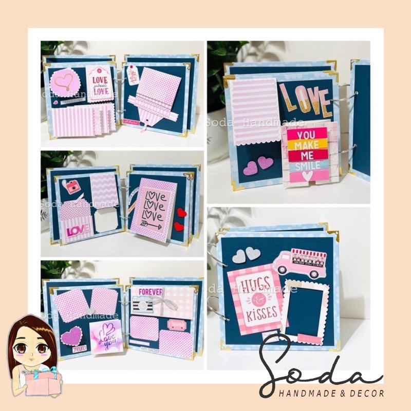 ❀✺❐  [Update]Album ảnh Handmade Scrapbook tình yêu xanh hồng