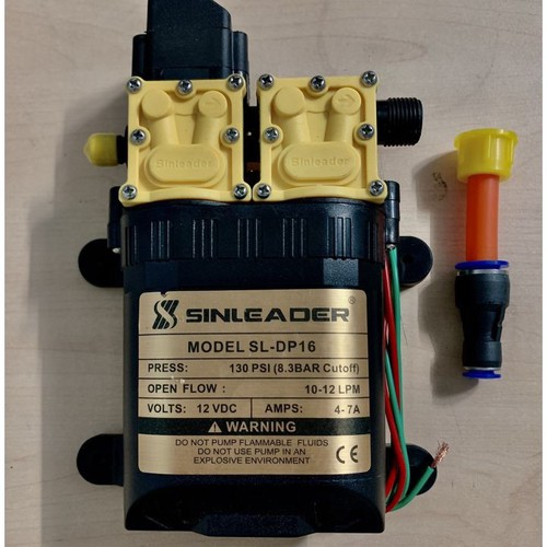 Máy bơm nước đôi mini 12v phun sương rửa xe áp lực cao tự ngắt - máy bơm đôi tăng áp mini 12v Sinleader