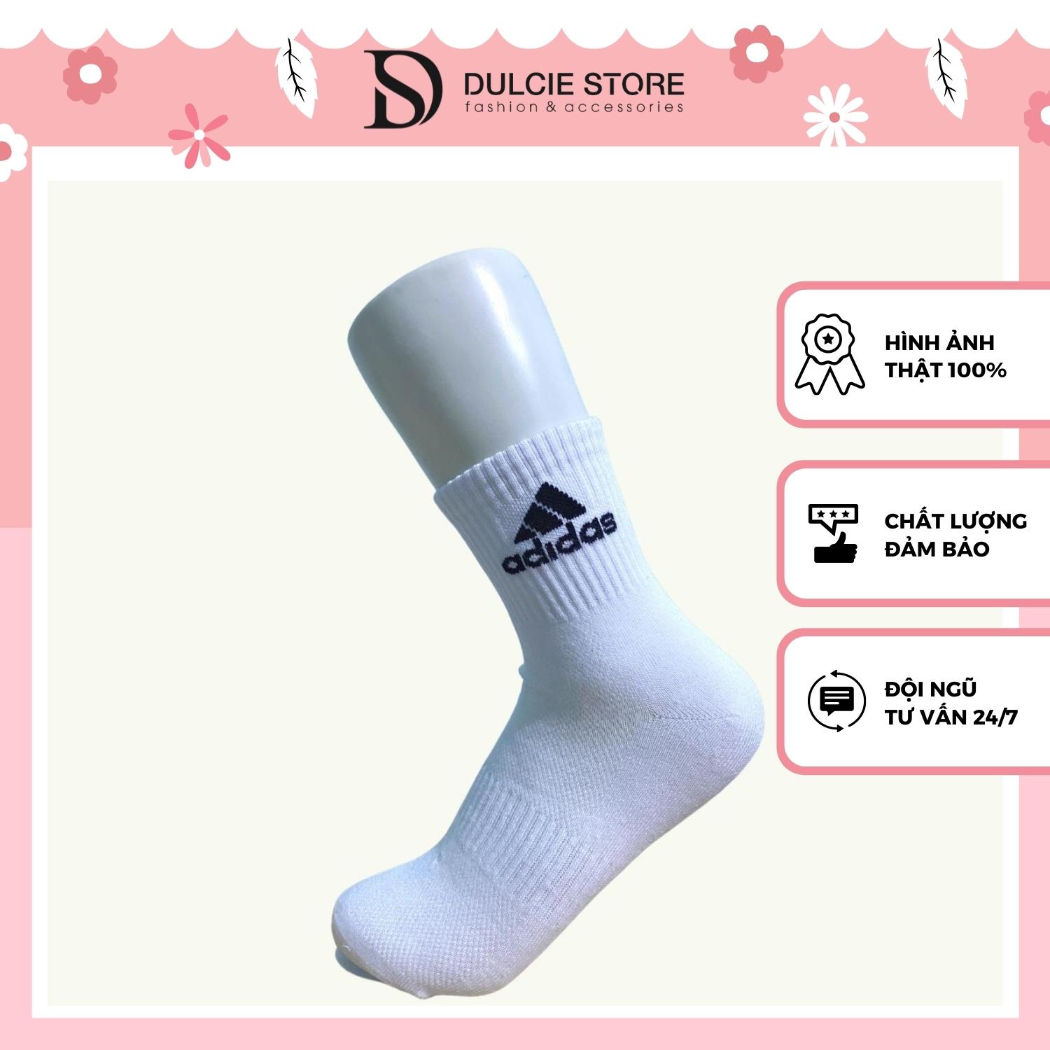 Tất cổ cao thể thao tất dệt kim nam nữ Adidas - VN02L