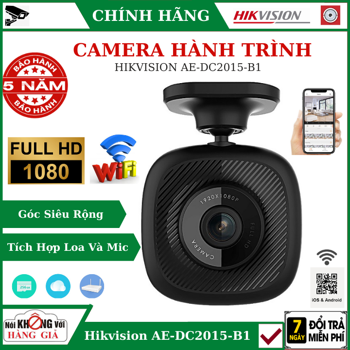Camera hành trình HIKVISION AE-DC2015-B1 , full HD , Góc Siêu Rộng , Tích hợp Míc và Loa , camera oto , camera siêu nhỏ , camera an ninh , camera giám sát , camera an ninh - camera hành trình oto