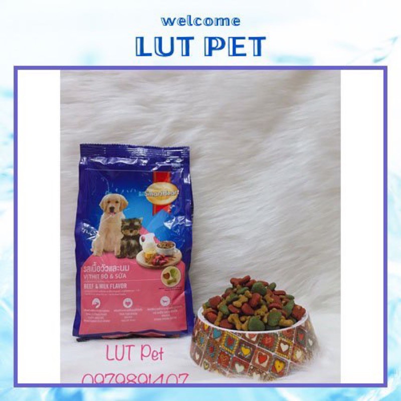 Thức ăn hạt cho chó Smartheart puppy hạt khô cho chó nhỏ 400gr