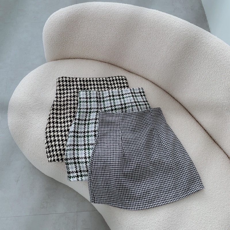 Chân váy tweed lưng cao tôn dáng | Nole skirt.