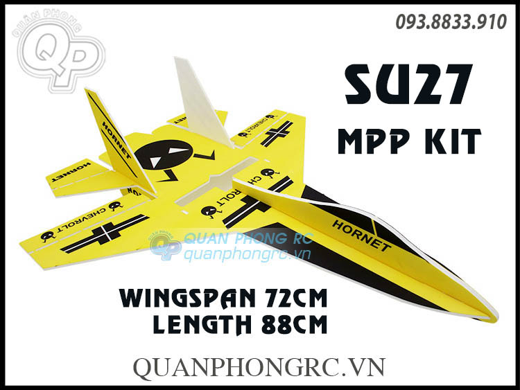 Kit máy bay su 27 mpp sải 72cm dẻo bao đập