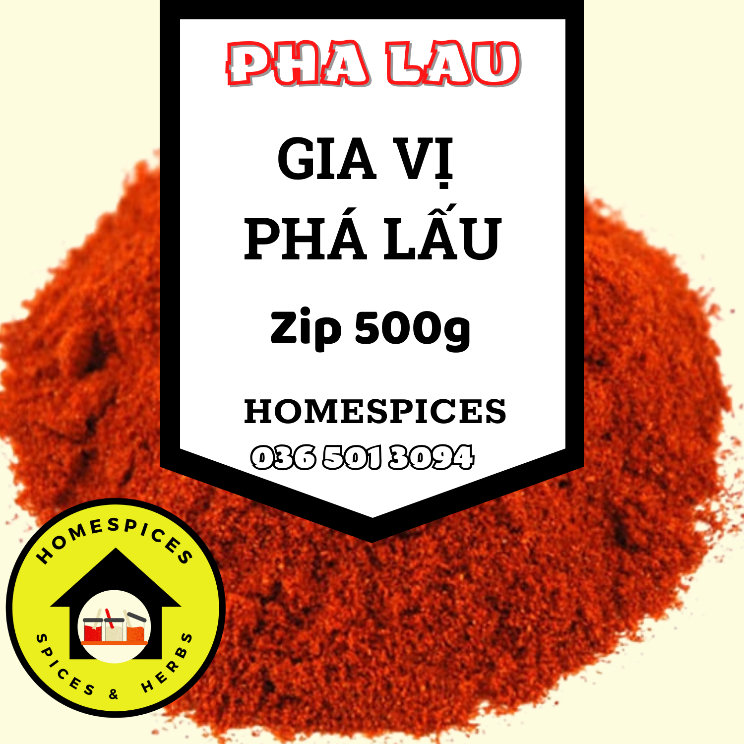 zip 500g Bột Phá lấu bò chuẩn vị đỏ thơm- Pha lau Powder - Seasoning Blends - Gia vị ăn kiêng healthy meal HOMESPICES gia vị của mọi nhà - Bột hành bột tỏi , gia vị nấu ăn, Powder nguyên liệu nấu ăn và làm bánh