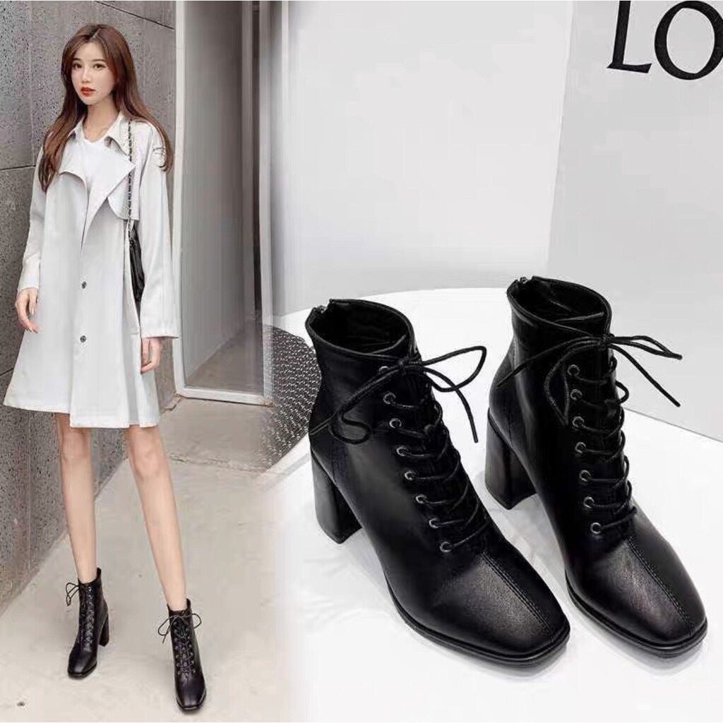 Bốt da ,giày cổ cao da mềm hóa sau