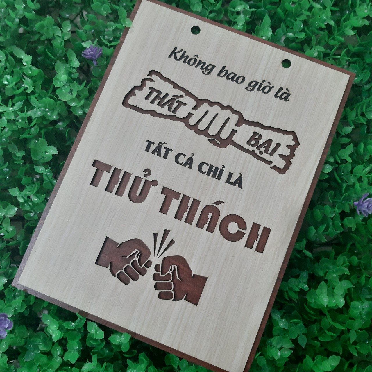 Tranh Gỗ treo tường, trang trí phòng tạo động lực Sunha SH001 20x27cm SIGATO8879