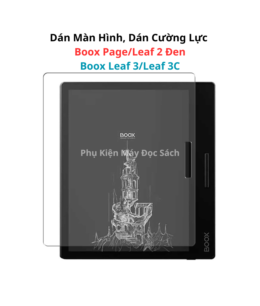 Dán Màn Hình Cường Lực Boox Page Leaf 2 Đen Boox Leaf 3 Leaf 3C Máy Đọc Sách Boox Page Leaf 2 Đen Boox Leaf 3 Leaf 3C