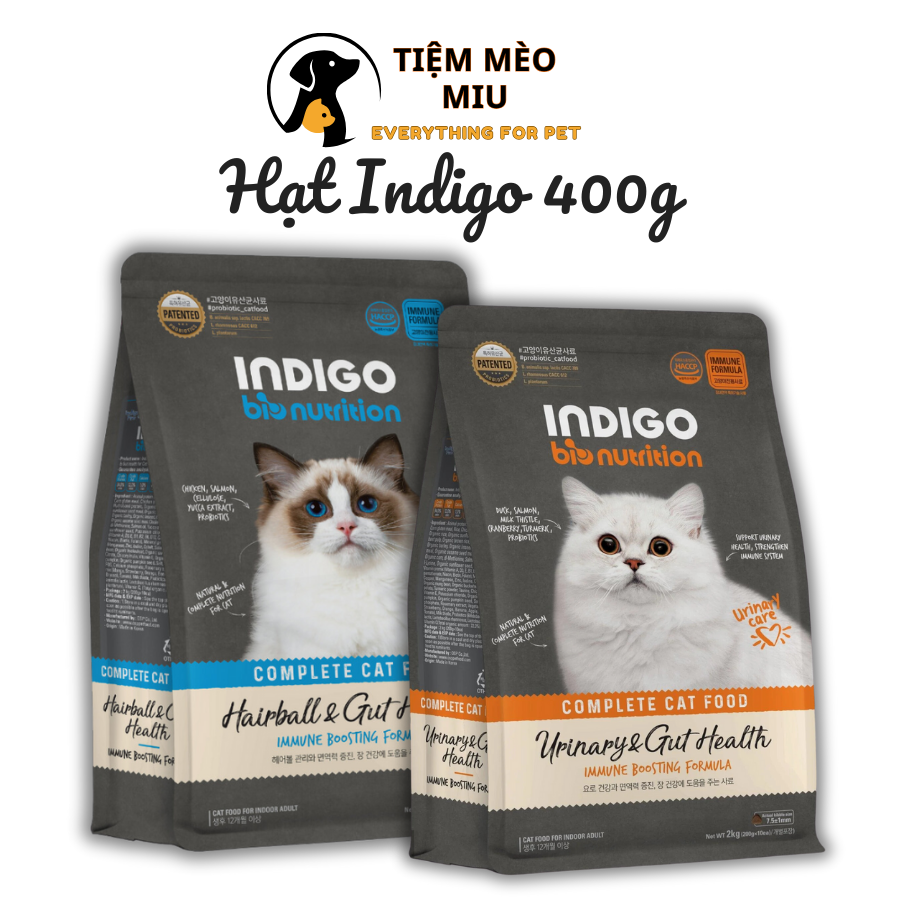 Hạt hữu cơ cho mèo INDIGO Hàn Quốc cho Mèo - giúp Tiêu búi lông