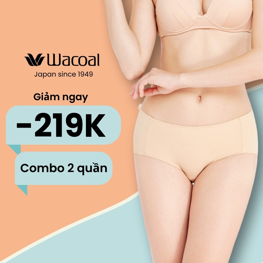 Quần lót nữ Wacoal trơn, cotton, co giãn VPMI325