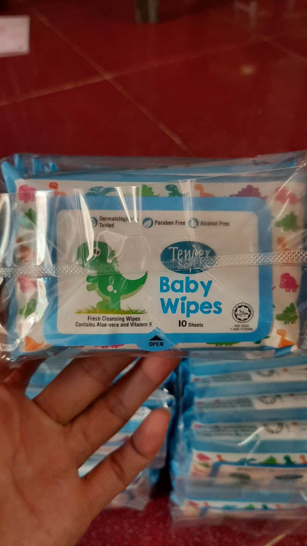 Khăn ướt tender soft baby wipes 10 tờ