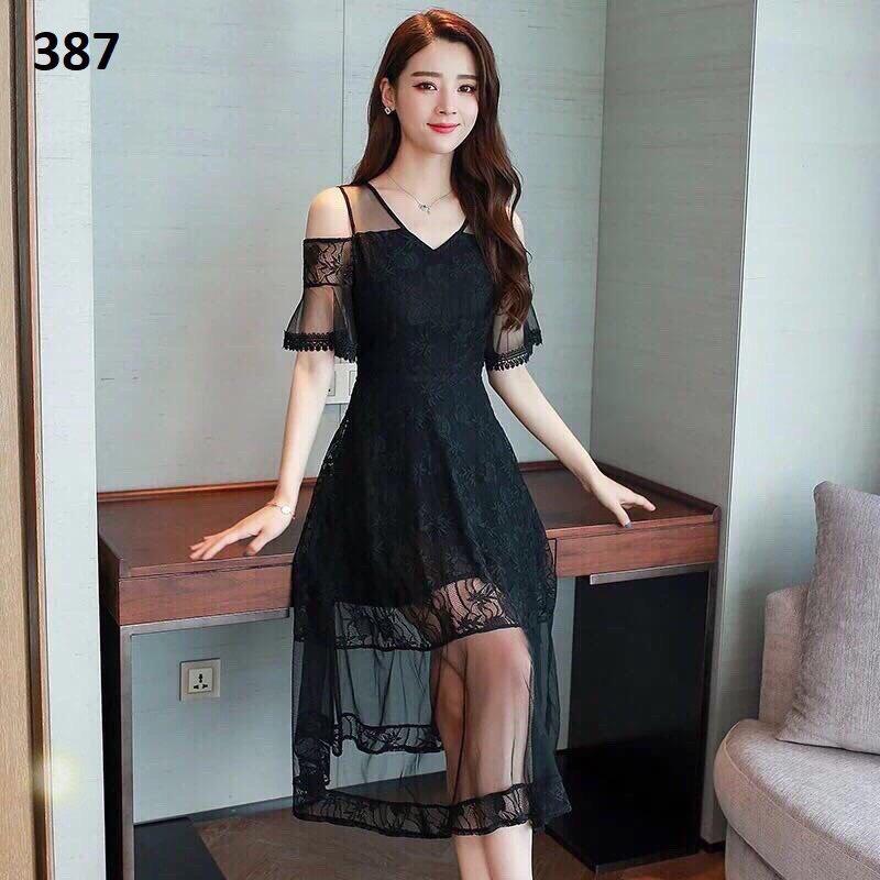 Đầm xòe vai rớt siêu cá tính