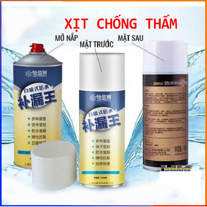 Chai dung dịch xịt chống dột - chống thấm nước - Bình xịt chống thấm, dột