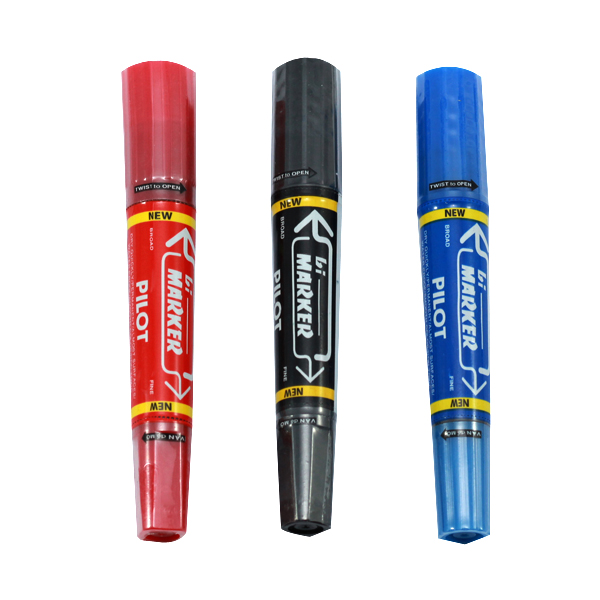 Viết lông dầu thái pilot 3 cây Đỏ Xanh Đen