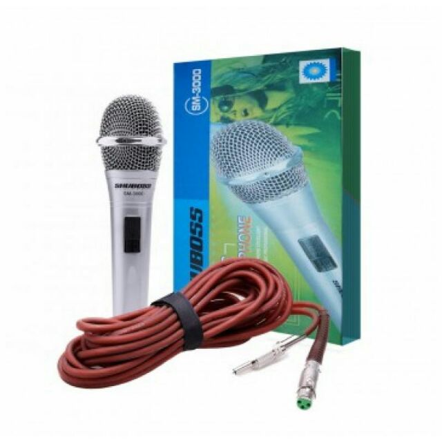 Micro nhập mỹ, micro có dây shuboss sm-3000 - micro có dây shuboss sm - micro có dây shuboss chống hú lọc âm tốt âm chuẩn hát cực hay – bảo hành 12 tháng