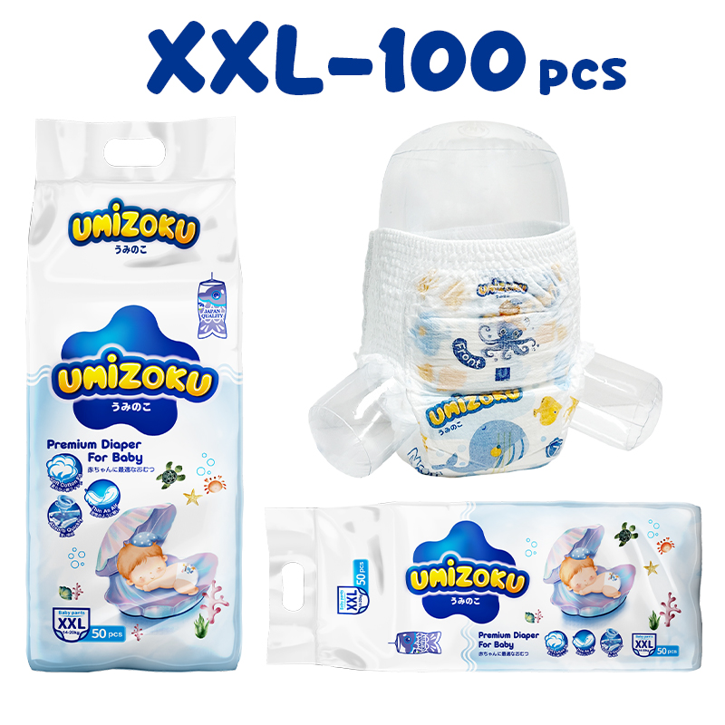 Tã quần trẻ em UMIZOKU mềm mại thoáng khí siêu thấm hút và nhanh khô 50/100 miếng - 9