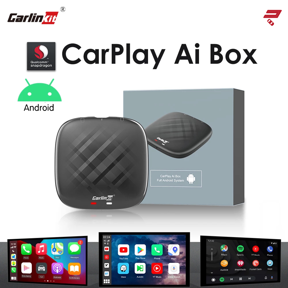 Bộ Android Box cho xe ô tô & Carplay không dây CarlinKit Tbox - 4G LTE Ram 4Gb Rom 64Gb Chip Qualcomm 8 nhân