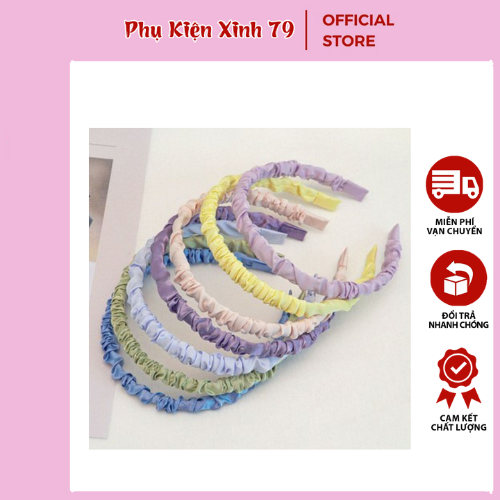 Set 10 bờm cài tóc vải nhún, băng đô nhún, phong cách hàn quốc - phụ kiện xinh 79