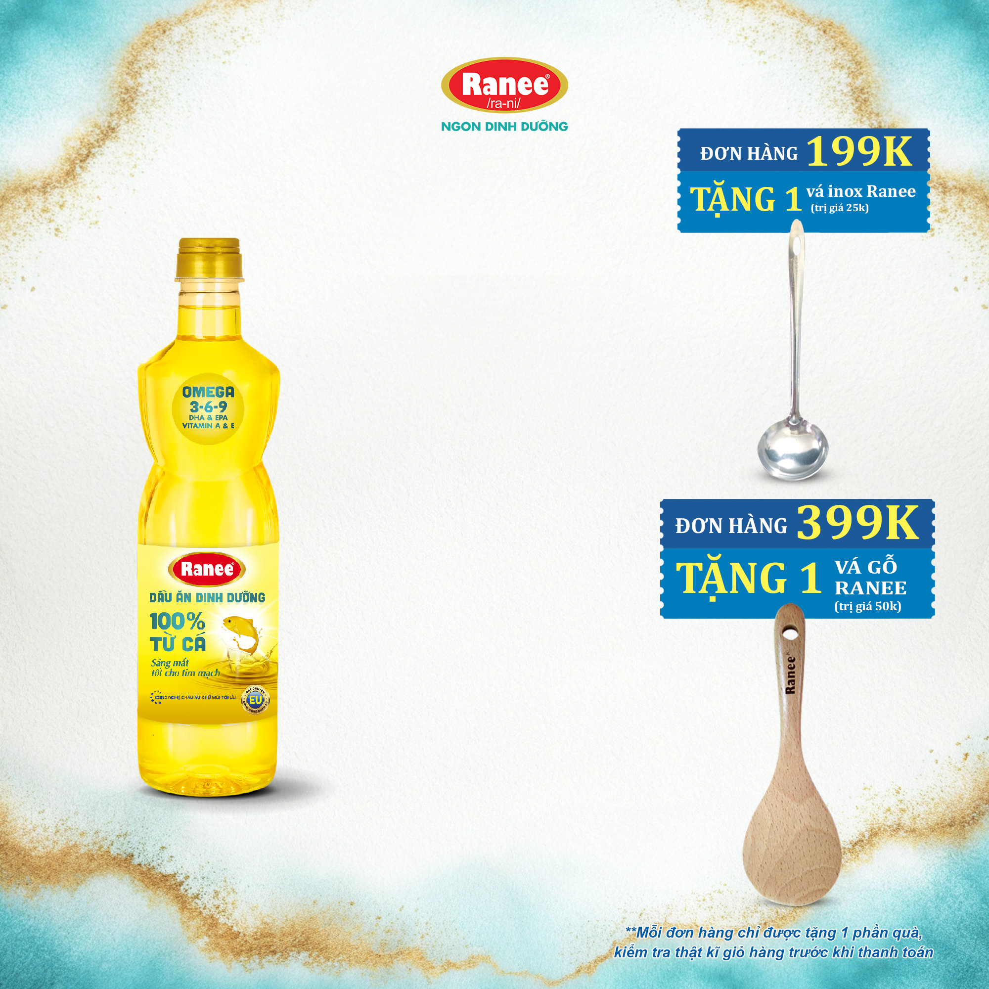 Dầu ăn dinh dưỡng Ranee 950ml