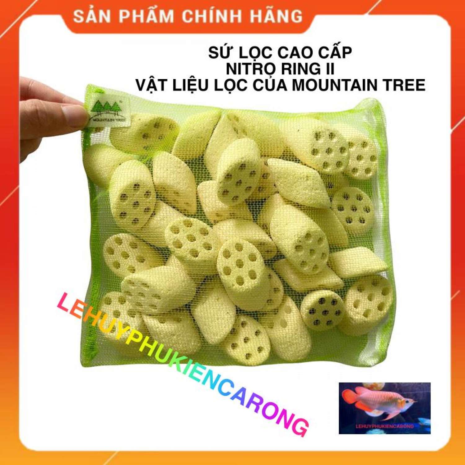 "hoàn tiền đến 10%" sứ lọc bể cá nitro ring ii - sứ lọc cao cấp của mountain tree khử nh3/no2 và các kim loại nặng
