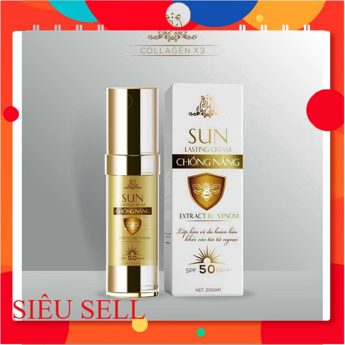Kem Chống Nắng Collagen X3 Đông Anh SPF50+ Chiết Xuất Nọc Ong , Chống Nắng , Dương Ẩm , Che Khuyết Điểm (R)