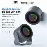 GOOJODOQ Quạt để bàn Quạt lưu thông không khí 3600mAh có thể điều chỉnh tốc độ im lặng  100 tốc độ với màn hình kỹ thuật số có thể treo tường