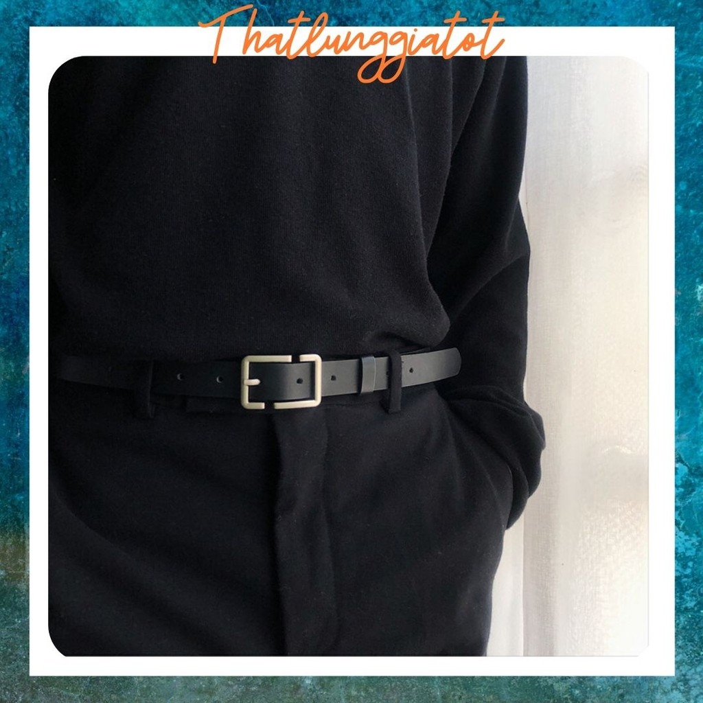 Thắt lưng nam nữ ulzzang thời trang hàn quốc bản nhỏ 2.3cm - 2.8cm tl035 - thắt lưng giá tốt