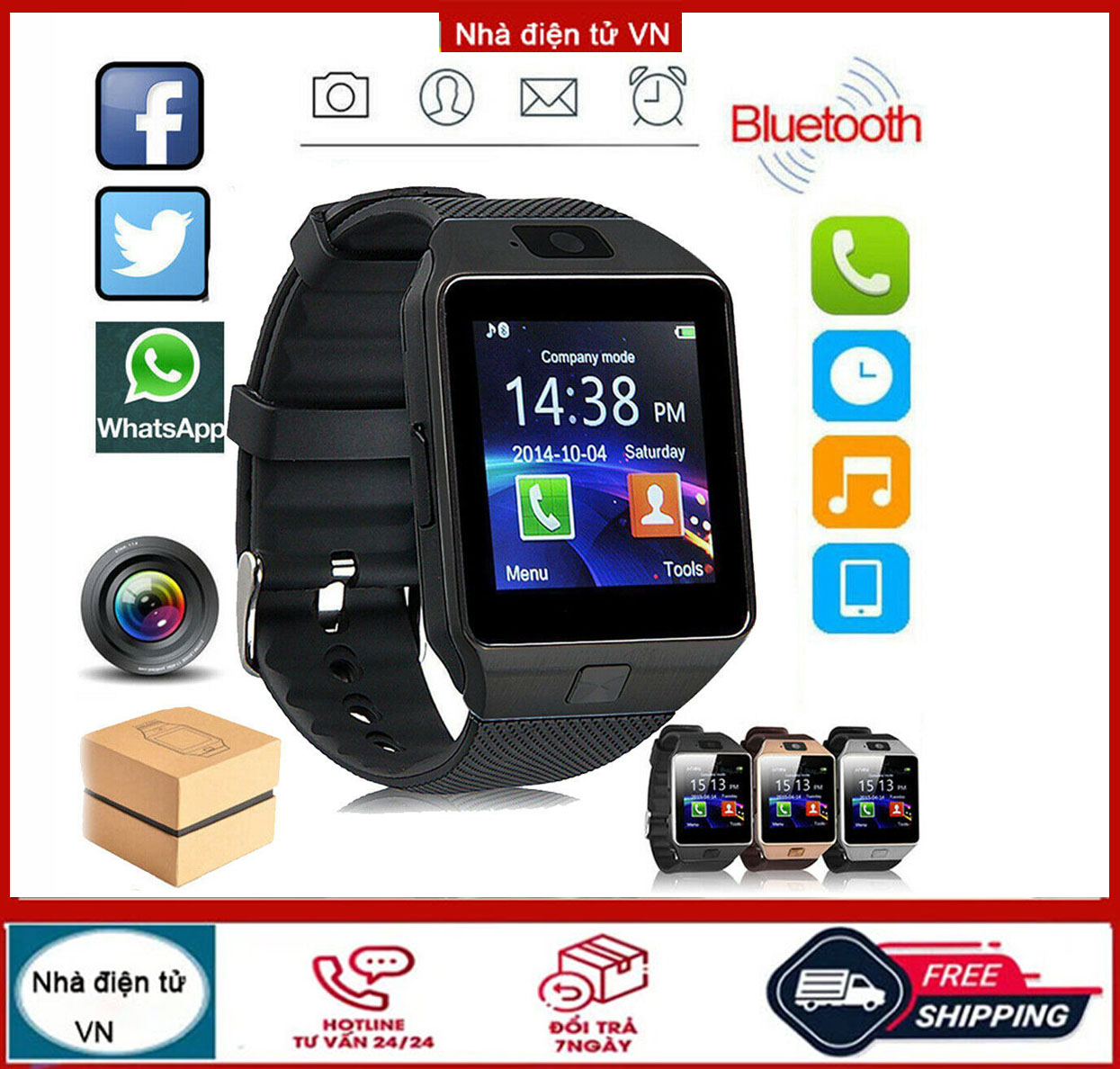 DZ09 đồng hồ thông minh nghe gọi có sim Thích hợp cho trẻ em, phụ nữ Smart Watch