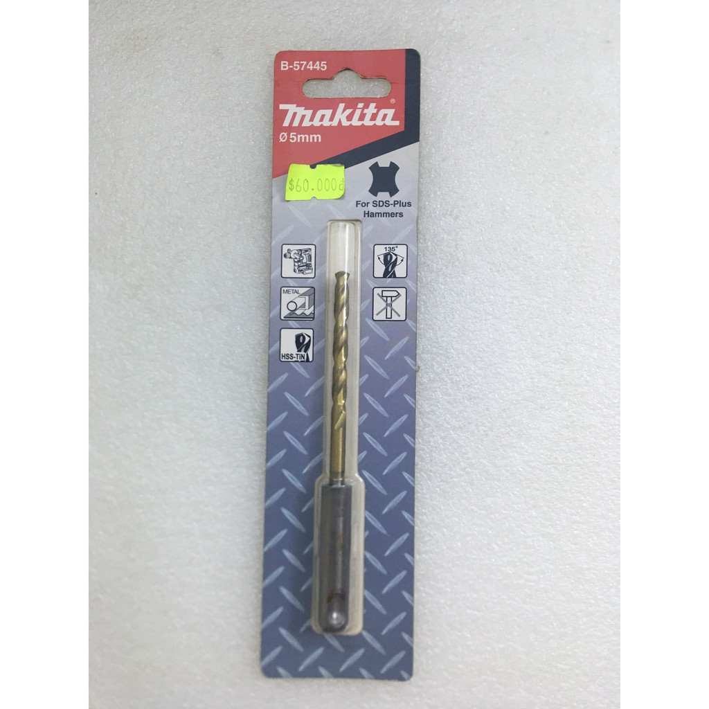 Mũi khoan sắt phủ titan sds 5.0mm makita b-57445