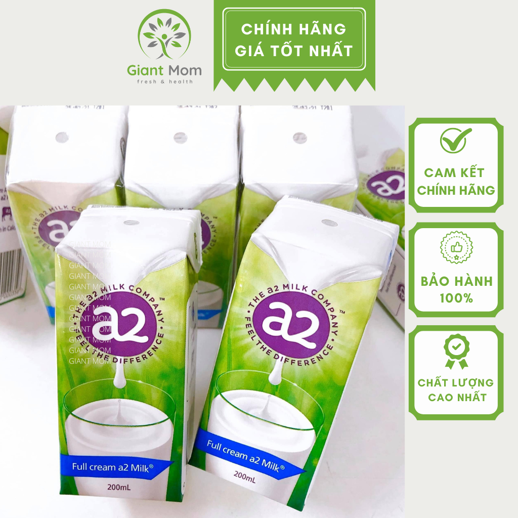 Sữa a2 nước nguyên kem giant mom - sữa tươi nguyên kem a2 úc - mẫu mới date xa