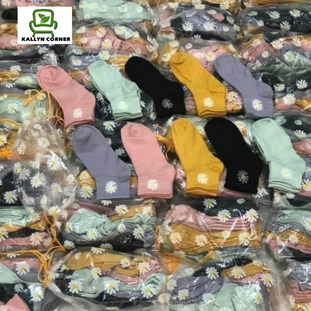 [HCM]Set 5 đôi tất vớ nam nữ cúc họa mi - Tất vớ nam nữ hoa cúc họa mi cotton chống thấm chống thối chân - Tất nam nữ hoa cúc phong cách Hàn Quốc dễ thương - Tất vớ siêu mềm co giãn thấm hút tốt - Tất nam nữ cổ ngắn thời trang