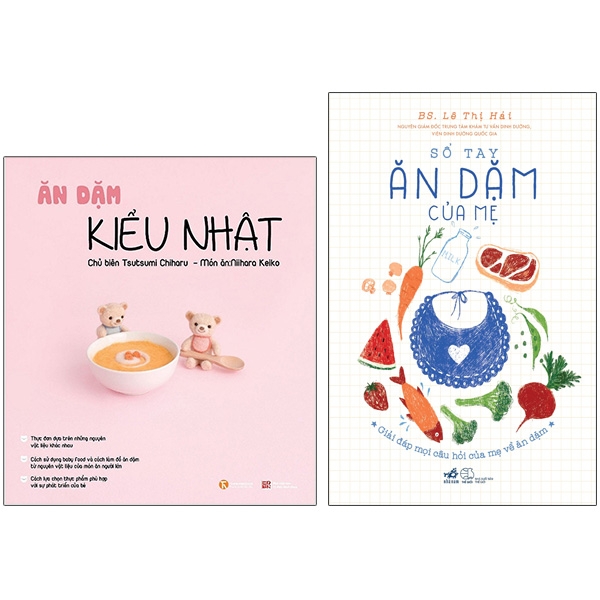 Fahasa - combo sách hay ăn dặm kiểu nhật + sổ tay ăn dặm của mẹ