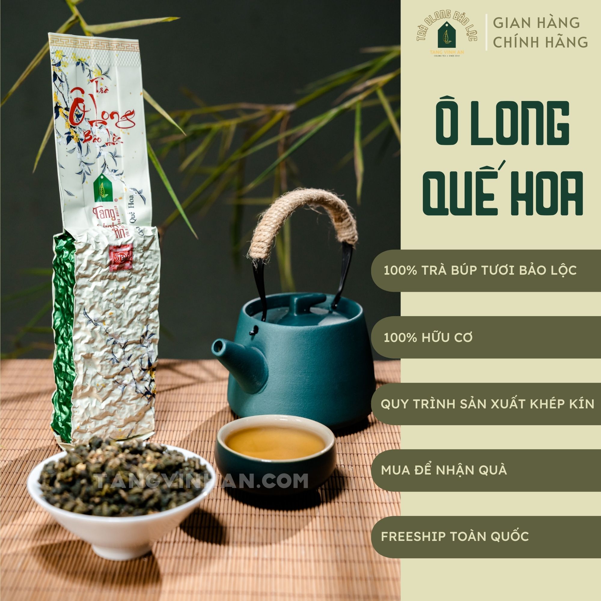 Trà ô long quế hoa đặc biệt - trà ô long tằng vĩnh an
