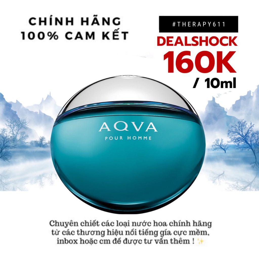 Mẫu thử nước hoa bvlgari aqua pour homme edt 5ml/10ml/20ml