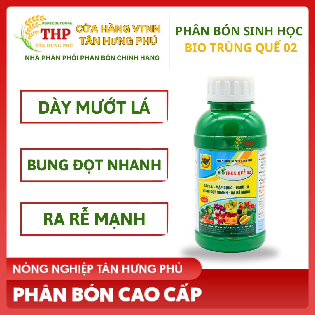 Phân bón sinh học bio trùn quế 02 chai 500ml