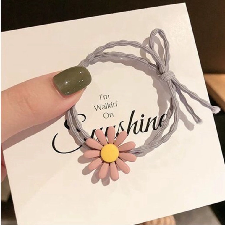 Dây Buộc Tóc Bông Cúc Xinh Xắn Ulzzang Siêu Hot - Dây Cột Tóc Bông Cúc Nhiều Màu Sắc Dâu Tây Bông Hoa Tuyết Siêute