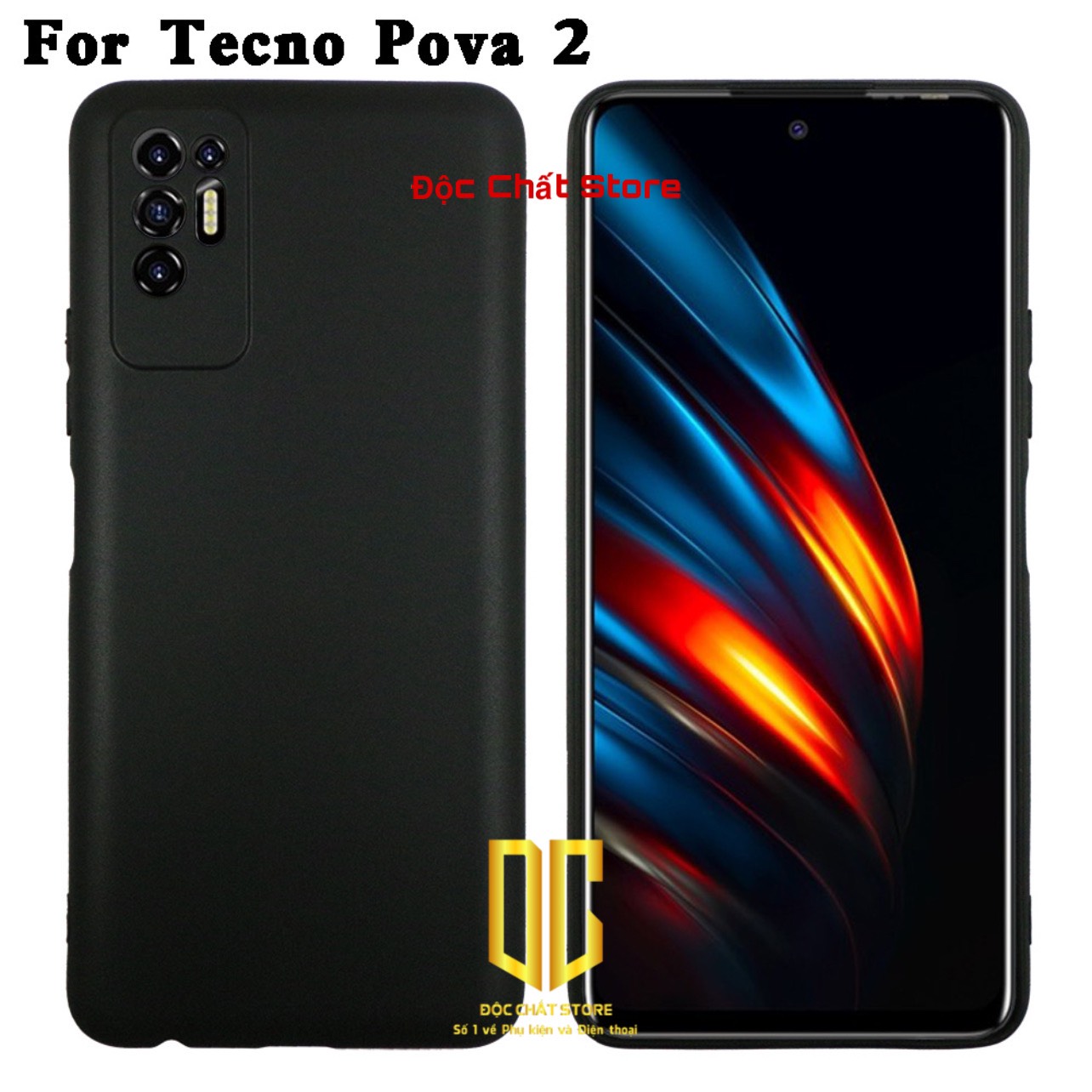 Tecno pova 2 ốp dẻo đen tpu
