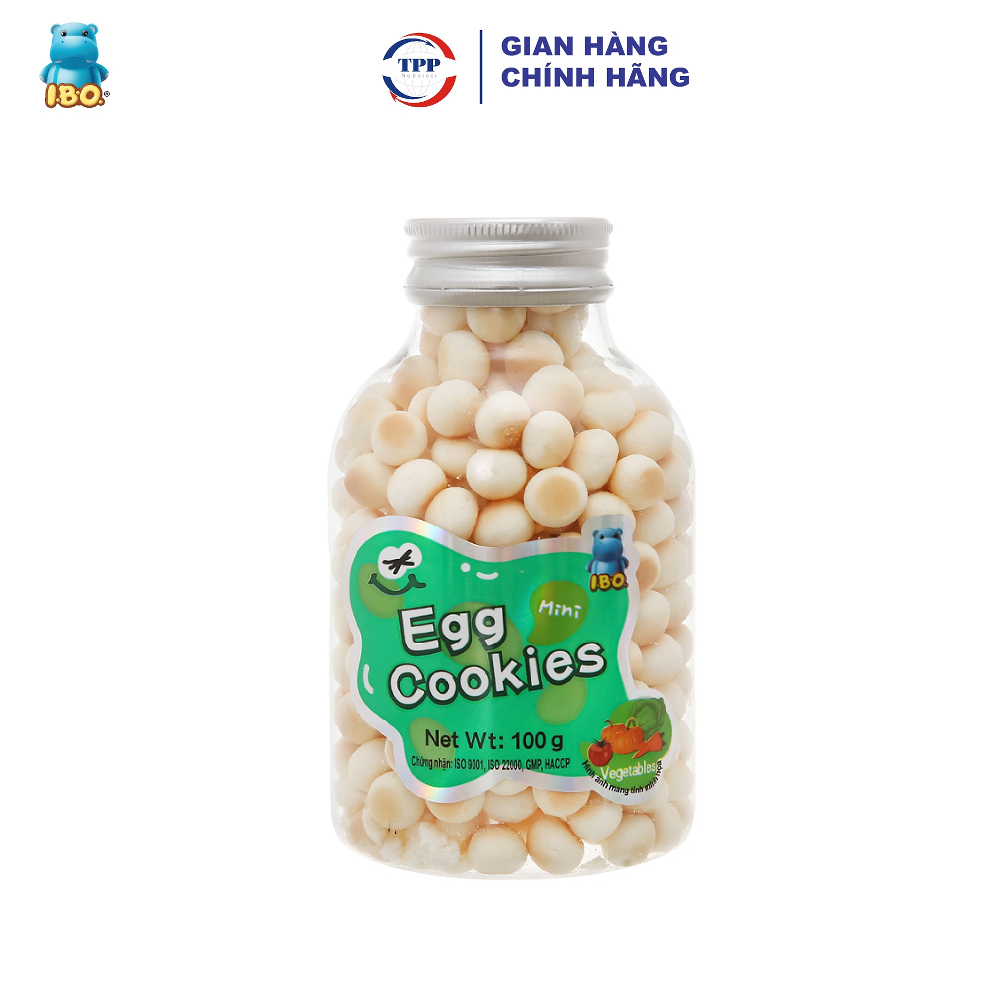 I.b.o bánh trứng mini vị rau 100gr