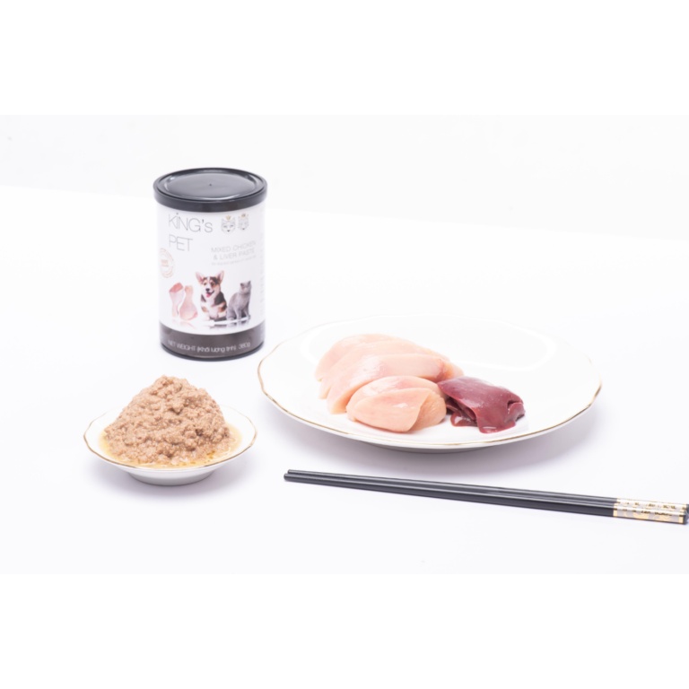 Combo 12 lon pate king's pet cho chó, mèo mix vị