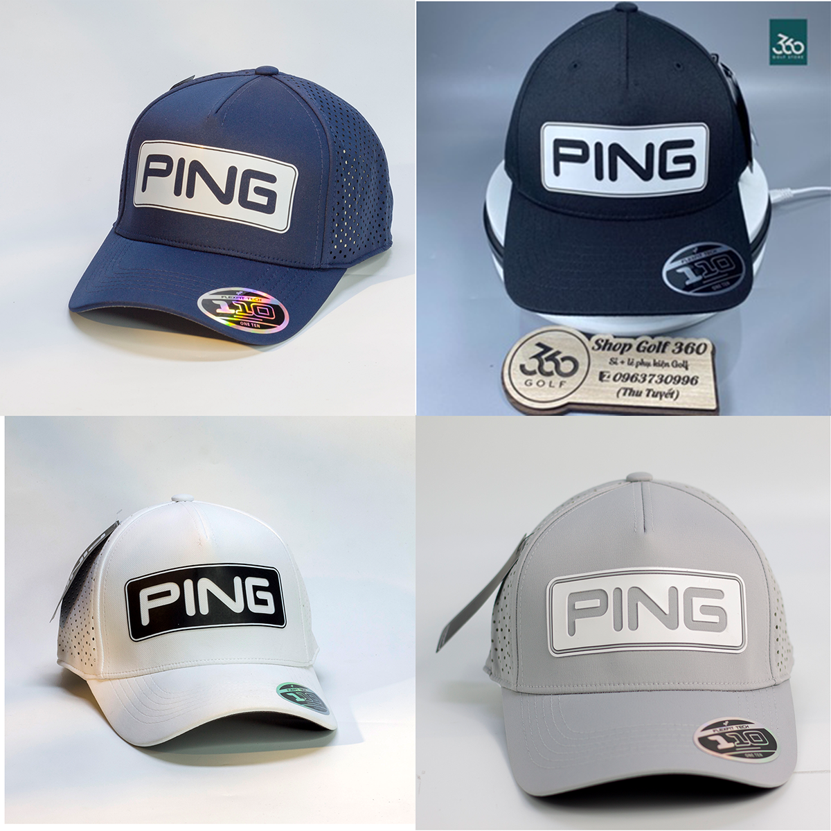 Mũ golf Ping chính hãng -nón golf ping, có lỗ thoáng khí phía sau
